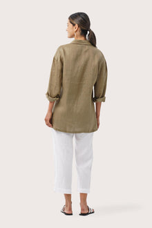 Tifa Linen Shirt Green Moss
