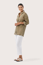 Tifa Linen Shirt Green Moss