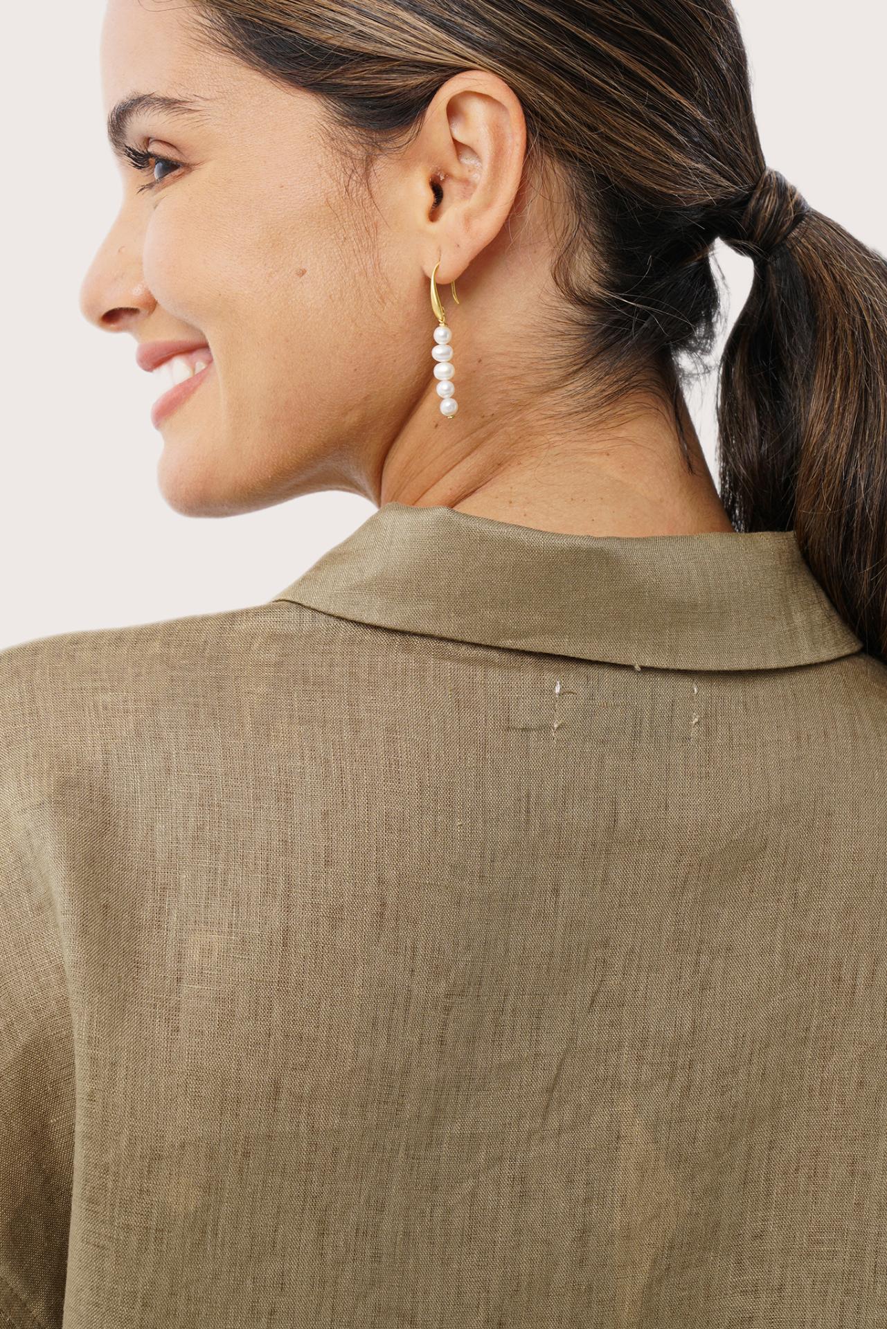 Tifa Linen Shirt Green Moss