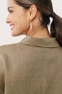 Tifa Linen Shirt Green Moss