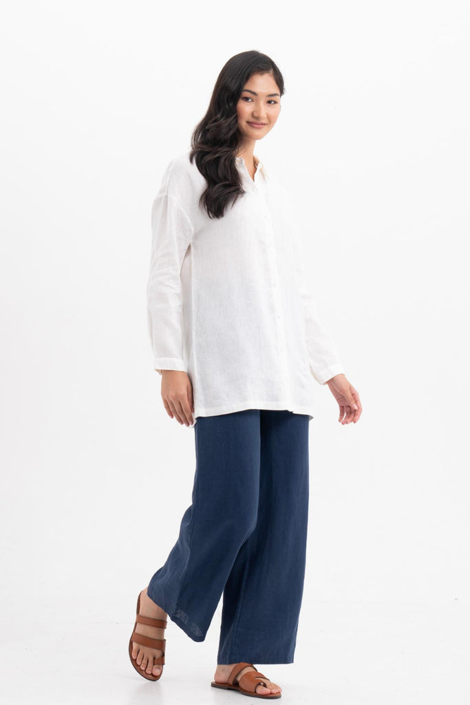 Tifa Linen Shirt White