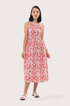 Tina Halter Neck Swing Dress Red