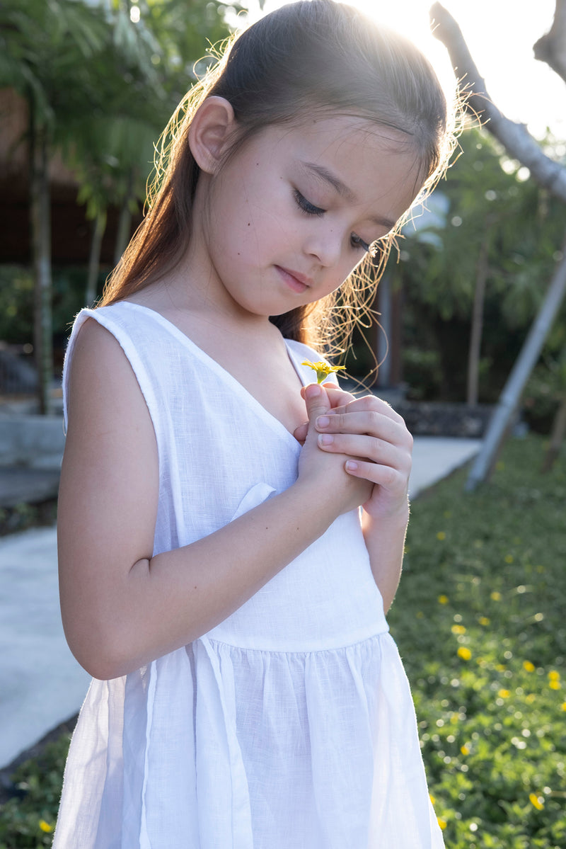 Ortun Linen Dress White