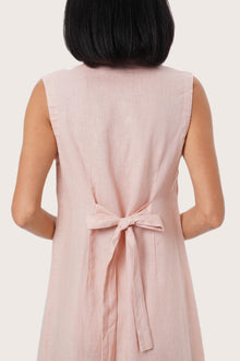 By The Sea Bali Veria Linen Dress Light Pink