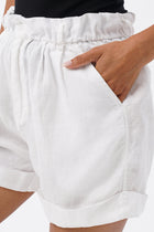 Taloo Linen Bermuda Off White