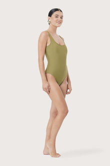 Timeless one-piece swimsuit designed for sophisticated coastal and resort living