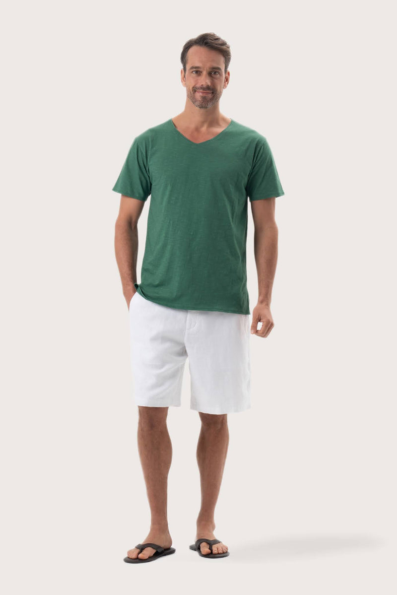 By The Sea Bali Aling T-Shirt Green – refined men's resort tee with a relaxed, contemporary silhouette