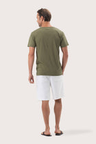 Back view of the By The Sea Bali Aling T-Shirt Khaki – clean tailoring and refined craftsmanship