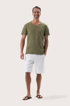 By The Sea Bali Aling T-Shirt Khaki – refined men's resort tee with a relaxed, contemporary silhouette