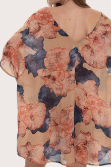 Detailed back view highlighting the Malva print and flowing silhouette