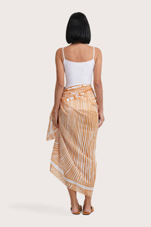 Elegant back view of the Amaya Sarong in Stripe Island