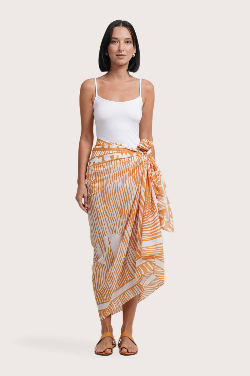 Amaya Sarong in Stripe Island with an effortless resortwear silhouette