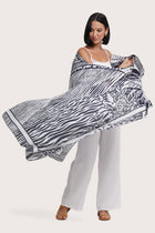 Elegant back view of the Amaya Sarong in Stripe Island resort style