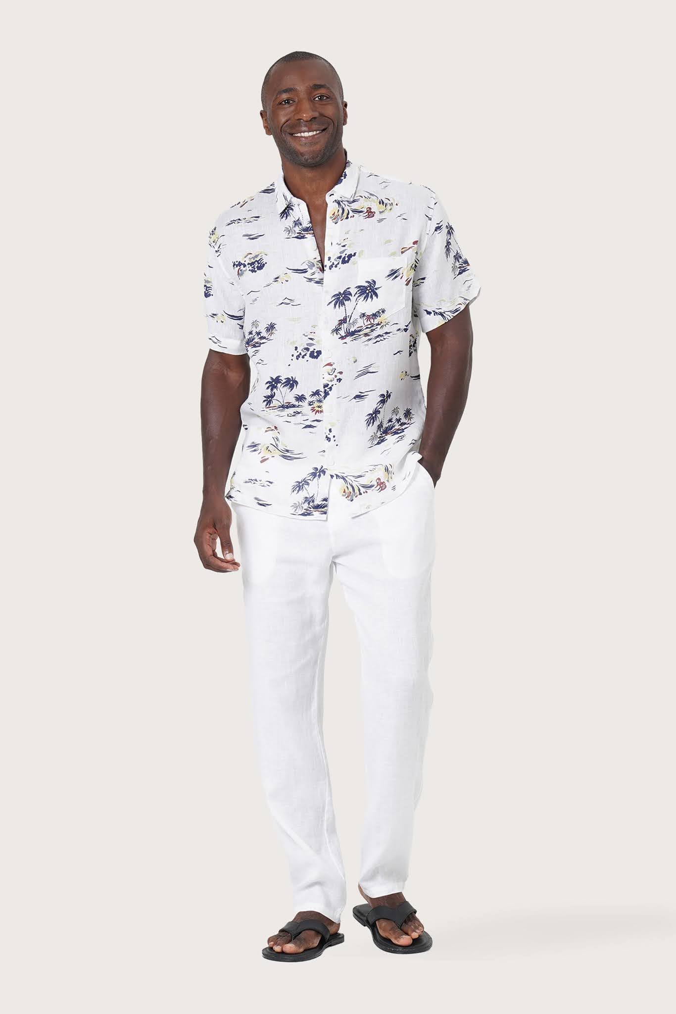 Angkasa Linen Shirt Island Sail - By The Sea Bali