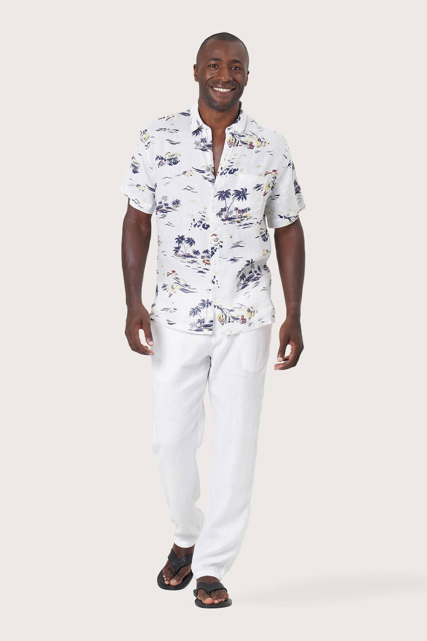 Angkasa Linen Shirt Island Sail - By The Sea Bali