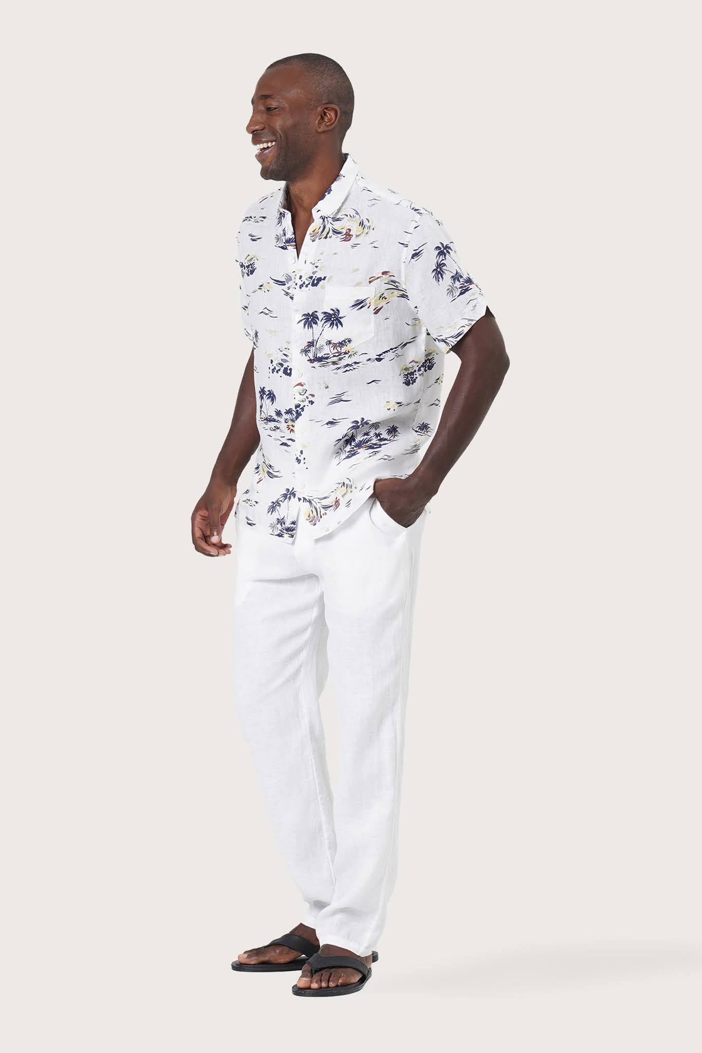 Angkasa Linen Shirt Island Sail - By The Sea Bali