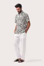 Angkasa Linen Shirt tropical Fruit Grigio