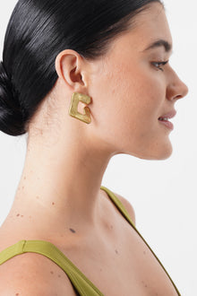 Side view of the Apex Earring highlighting its refined silhouette