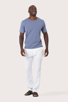 By The Sea Bali Arco Cotton Knit T-shirt Denim Blue – refined men's resort tee with a relaxed, contemporary silhouette