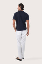 Back view of the By The Sea Bali Arco Cotton Knit T-shirt Navy – clean tailoring and refined craftsmanship