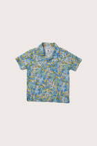 By The Sea Bali Bali Tropical Shirt in Blue Forest print with a relaxed island-inspired silhouette