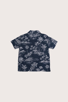 Tropical Island Palm artwork showcased on the Bali Tropical Shirt