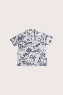 By The Sea Bali Bali Tropical Shirt in Island Palm print with a relaxed island-inspired silhouette