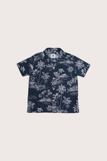 Bali Tropical Shirt in Island Palm print designed for effortless island living