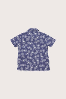 Elegant back view of the Bali Tropical Shirt in Pineapple print