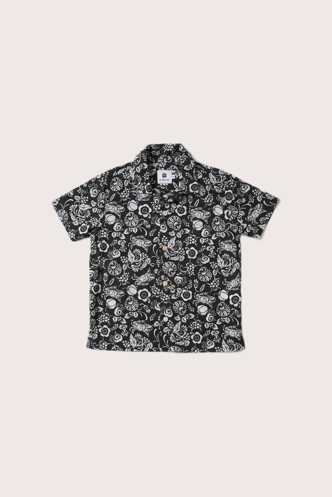 Coastal-inspired look featuring the Bali Tropical Shirt in a playful tropical print