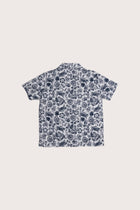 Artistic Veg and Crab illustration detail on the Bali Tropical Shirt