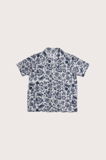 Bali Tropical Shirt in Veg and Crab print designed for effortless island living