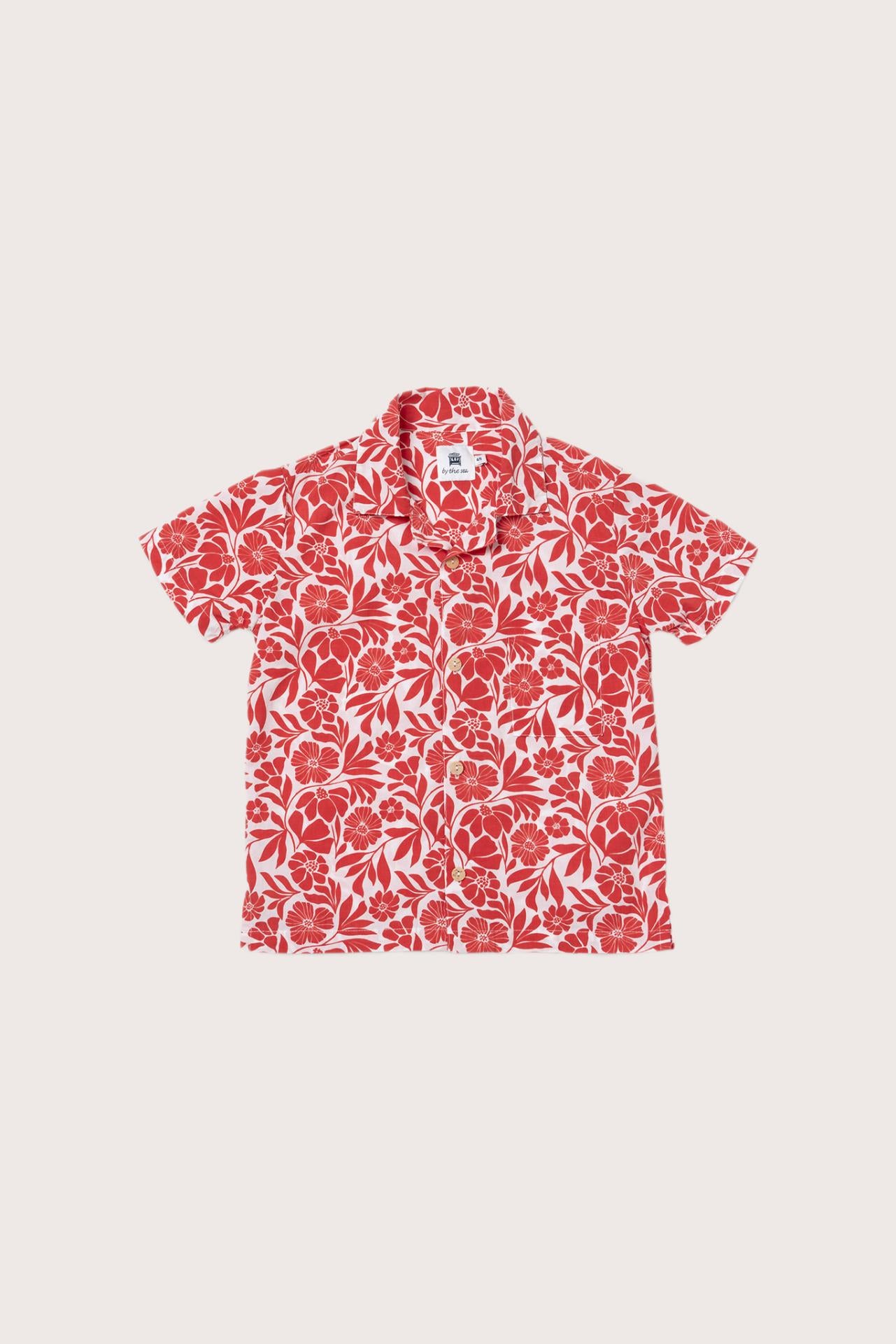 Bali Tropical Short Sleeves Cotton Shirt for men in breathable cotton tropical resortwear style