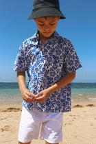 Resort-inspired styling featuring the Bali Tropical Short Sleeves Cotton Shirt