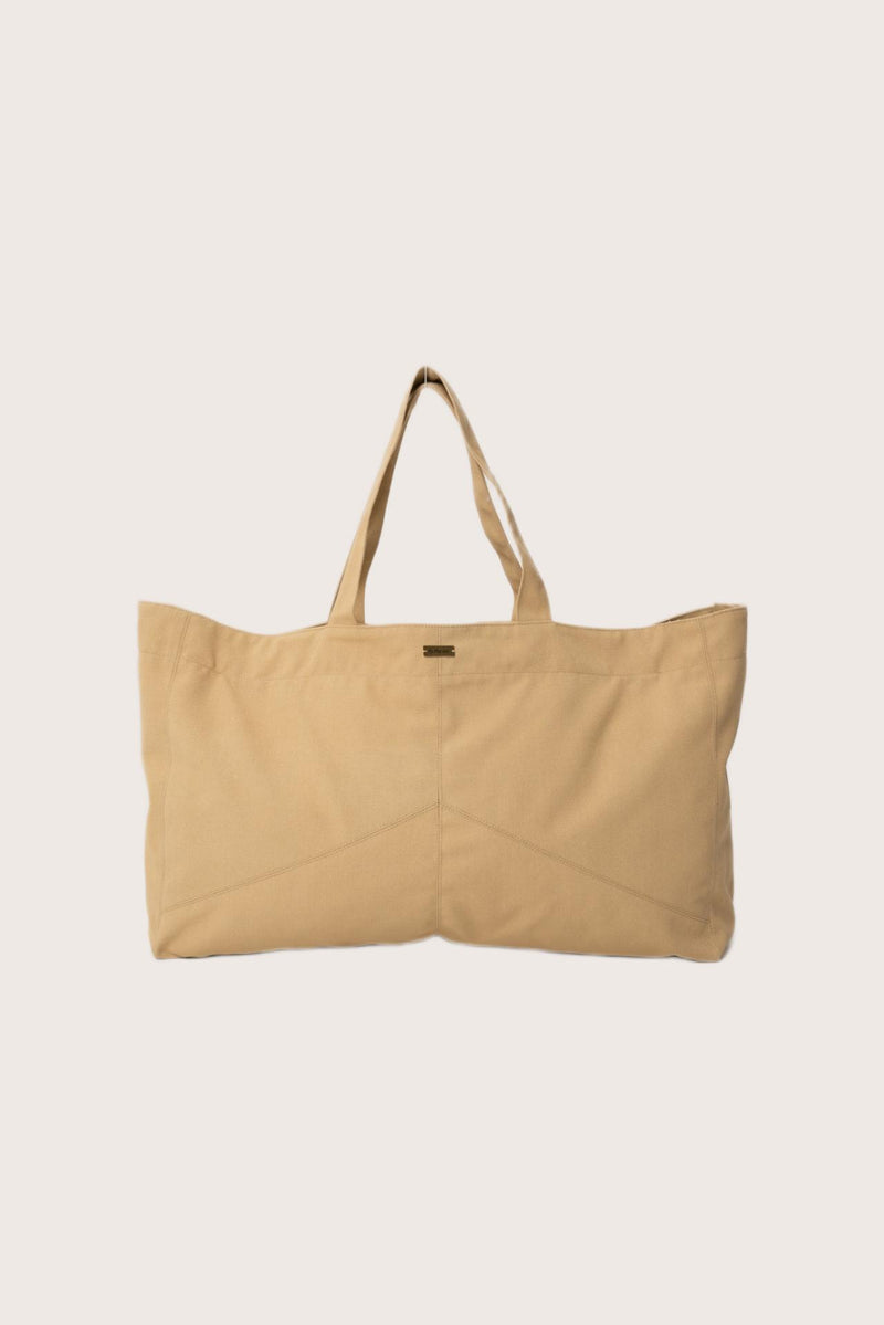 Creme Barcha tote bag by By The Sea Bali displayed from the front