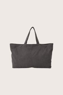 Back view of the dark brown Barcha tote bag