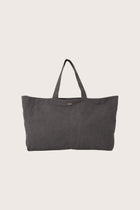 Dark brown Barcha tote bag by By The Sea Bali displayed from the front