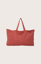 Back view of the red Barcha tote bag