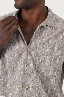 Baronang Cotton Shirt Bamboo Leaves - By The Sea Bali