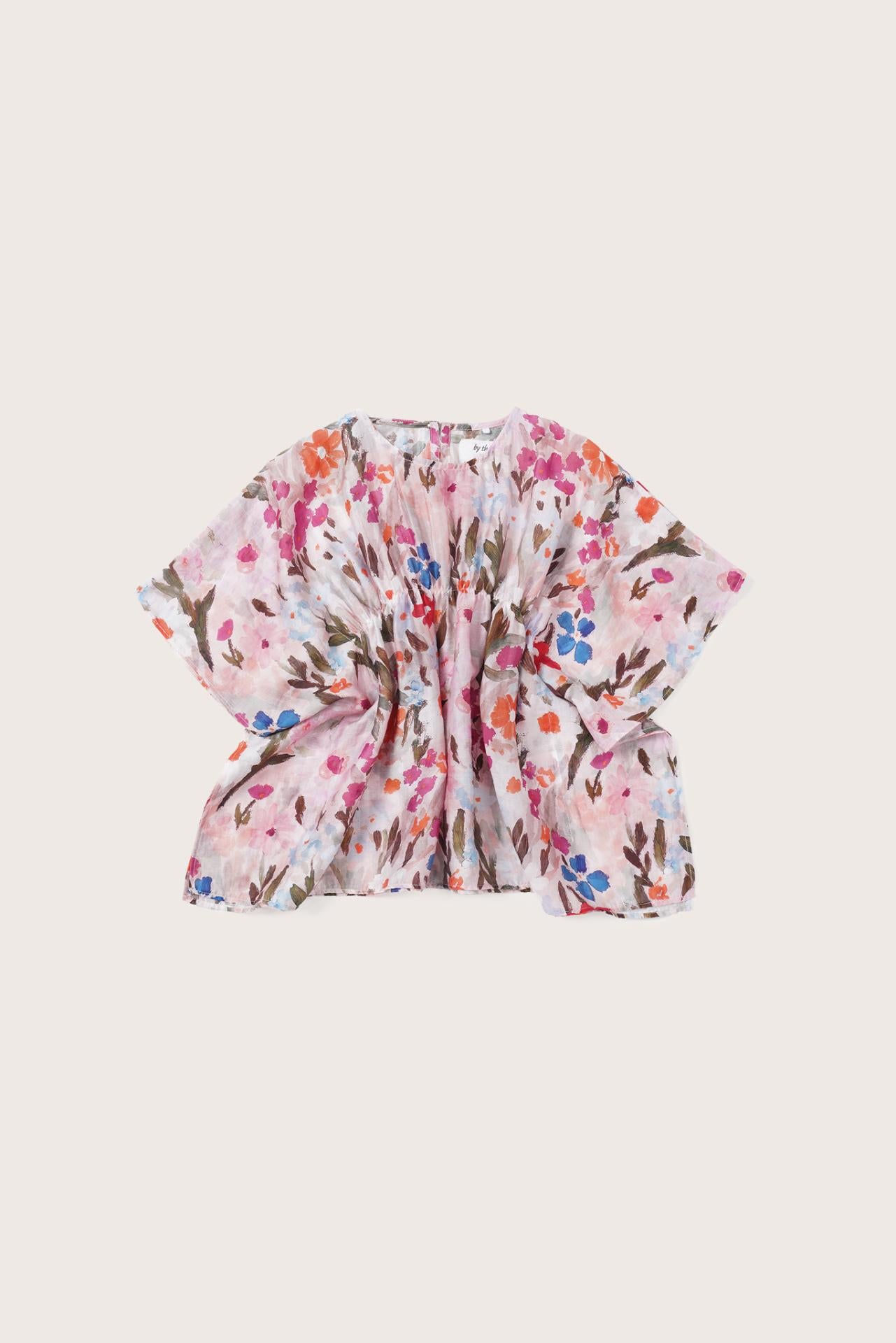 By The Sea Bali Belle Kaftan featuring the Flower Paint print in Light Pink