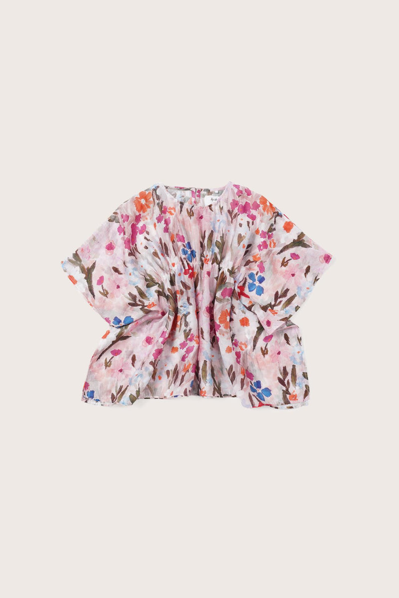 By The Sea Bali Belle Kaftan featuring the Flower Paint print in Light Pink