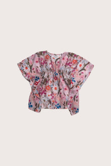 By The Sea Bali Belle Kaftan in Flower Paint Light Pink with a flowing resort-inspired silhouette