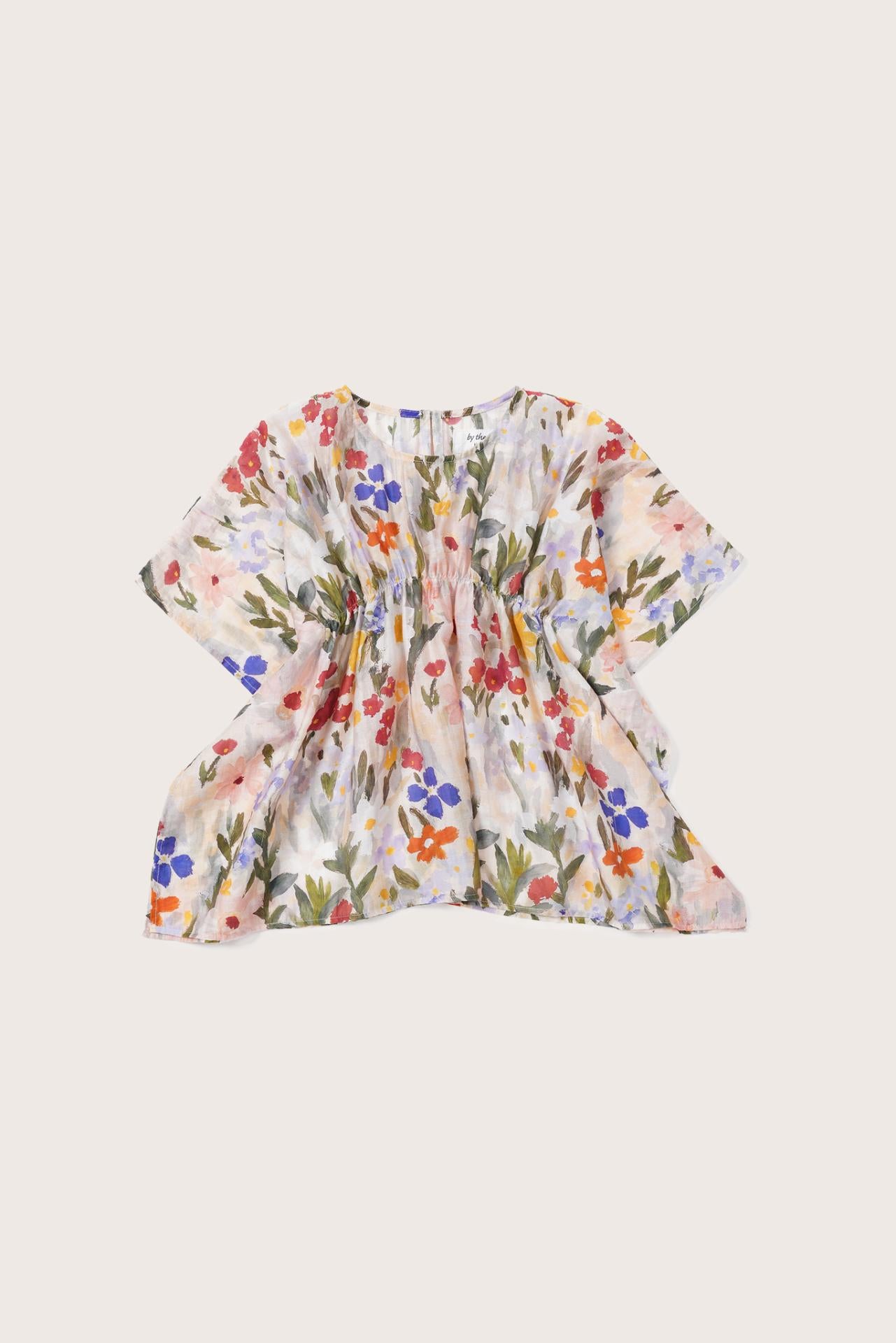 By The Sea Bali Belle Kaftan featuring the Flower Paint print in Light Yellow