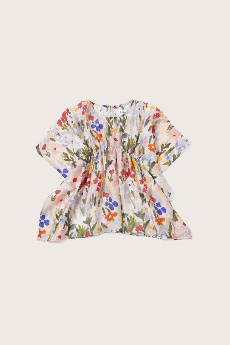 By The Sea Bali Belle Kaftan featuring the Flower Paint print in Light Yellow