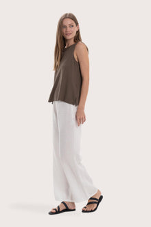 Lightweight tanktop designed for sophisticated tropical dressing