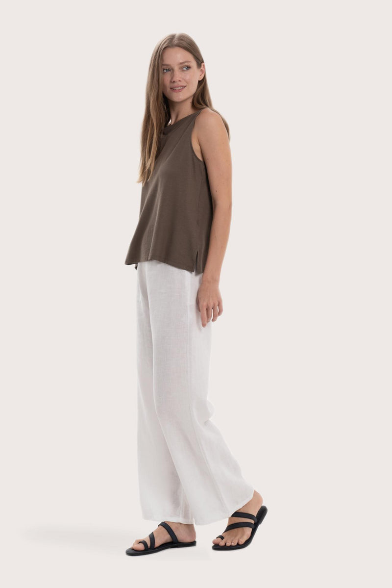 Lightweight tanktop designed for sophisticated tropical dressing