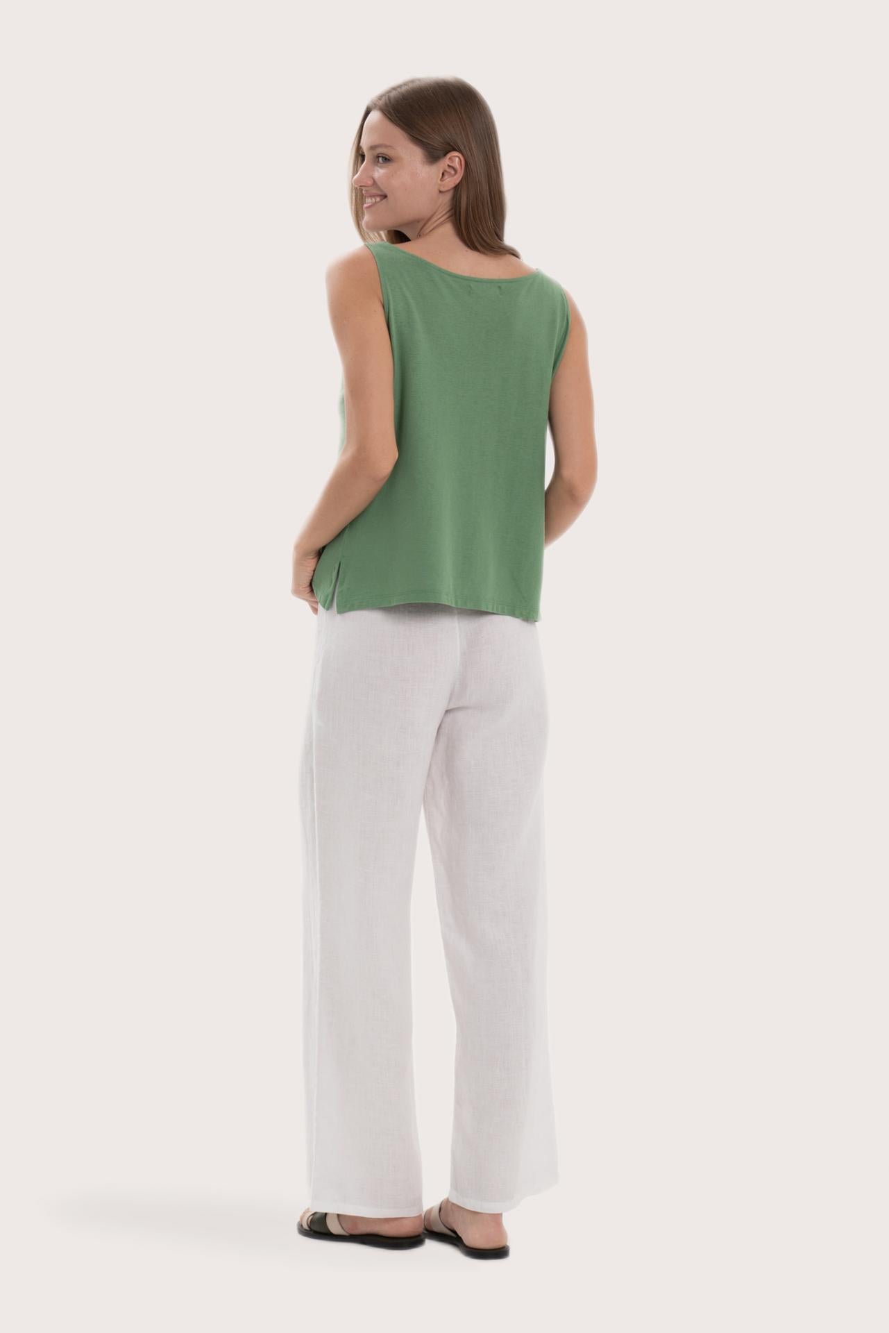 Elegant back view showcasing the clean lines and relaxed fit