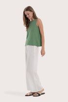 Lightweight tanktop designed for sophisticated tropical dressing