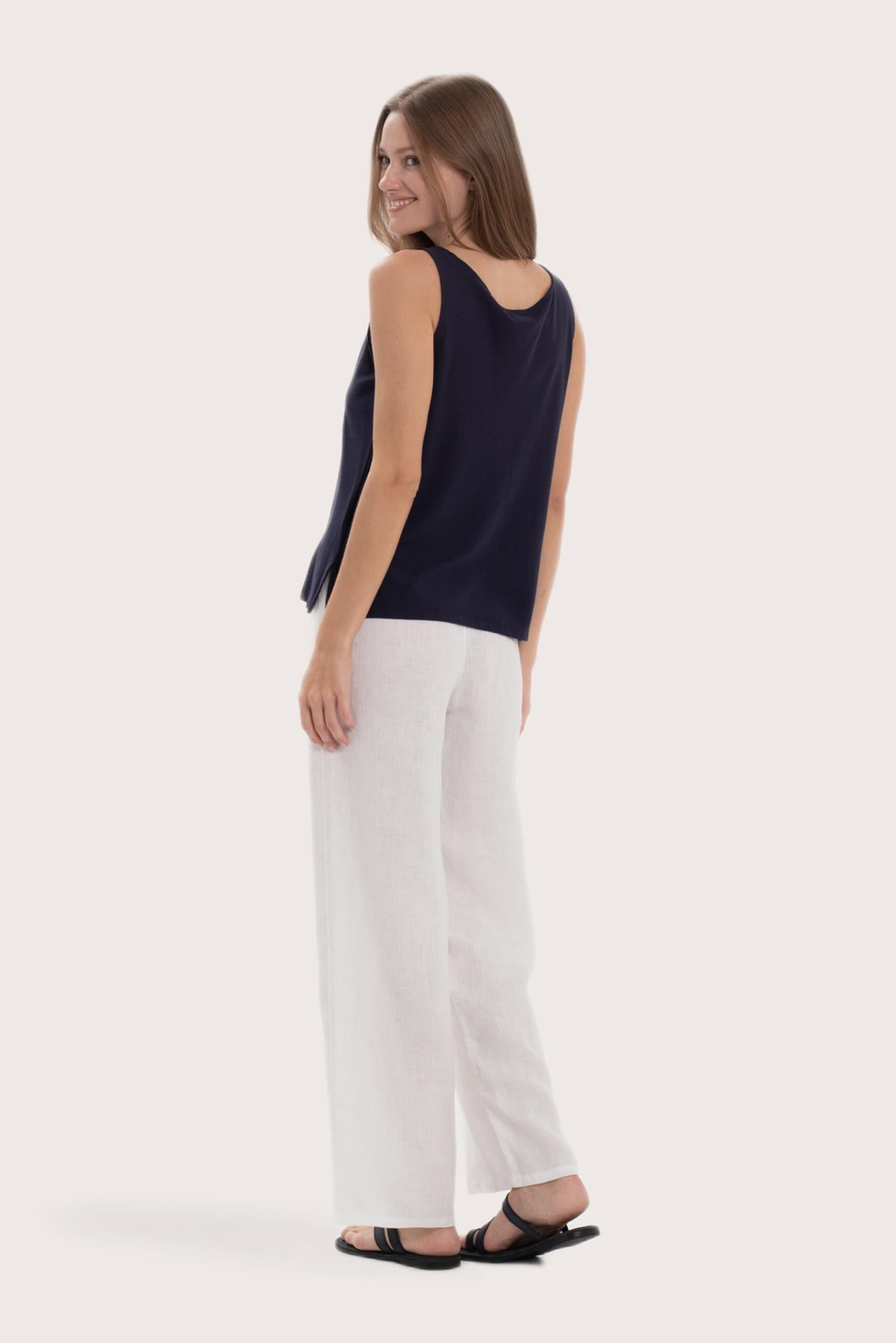 Elegant back view showcasing the clean lines and relaxed fit