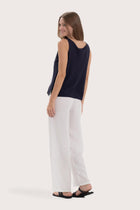 Elegant back view showcasing the clean lines and relaxed fit